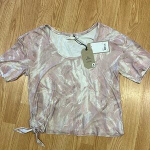 Prana Soft PolyJungle Willow Oversized Tie Top Sz S
